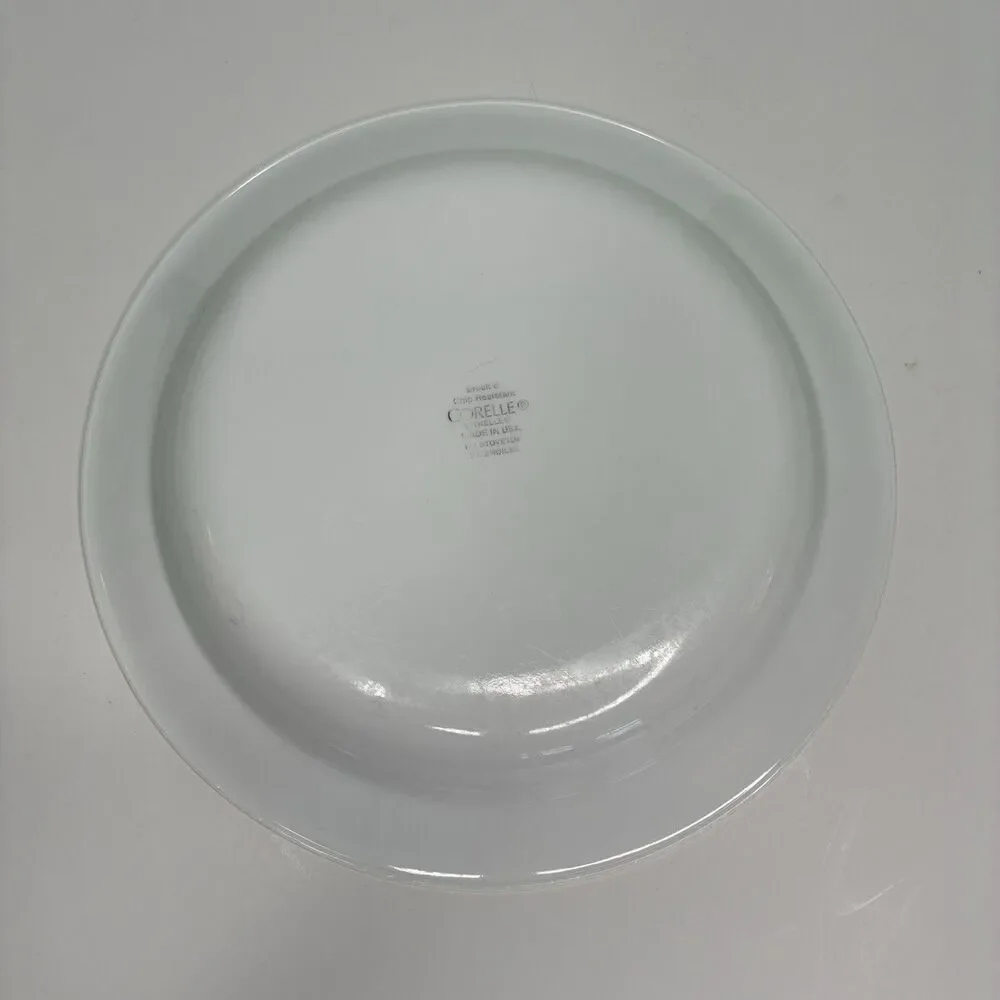 Corelle Apricot Grove Set of 4 Flat Rimmed Shallow Soup Salad Pasta Bowls 8.5
